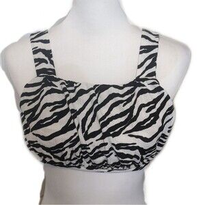 ZARA Girls zebra print crop top tank top halter top (13-14)
